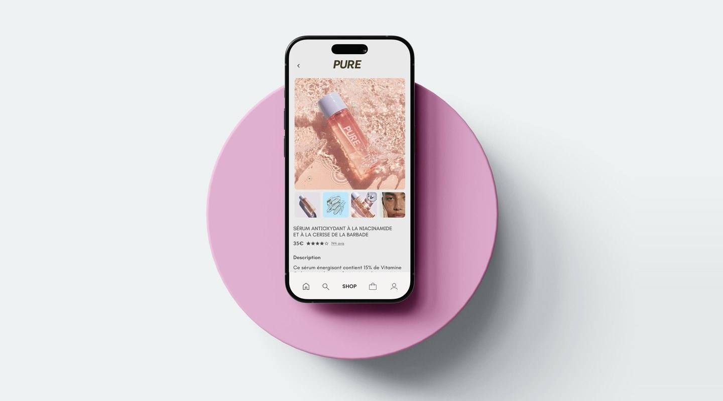 Pure app — product page
